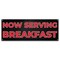 Signmission Now Serving Breakfast Banner Concession Stand Food Truck Single Sided B-30119 - alternate 1